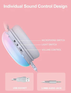 Rainbow Gaming Headphones ( 30 Days Replacement Warranty)